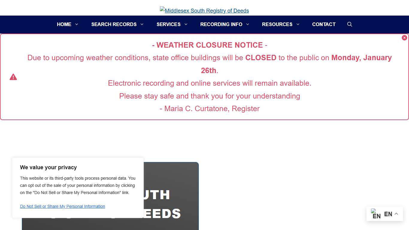 Middlesex South Registry of Deeds - Real Estate Records for Middlesex County